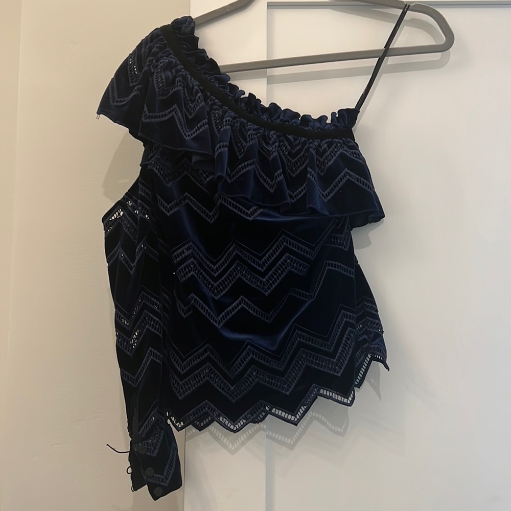 Self portrait one shoulder top